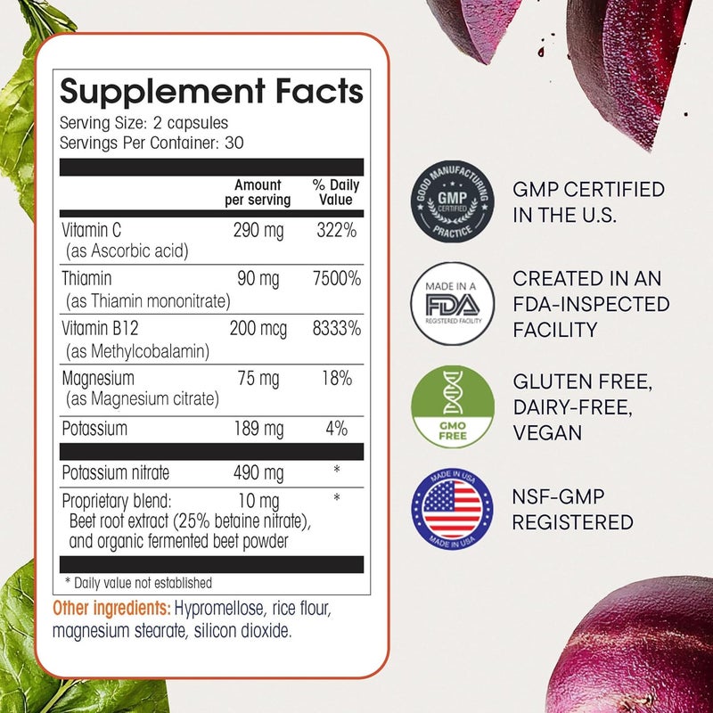 Berkeley Life Berkely Life Nitric Oxide Foundation FullBody Circulatory Support  Nitric Oxide Supplement with Organic Beet Root Powder Supports Healthy Blood Pressure Heart  Cardiovascular Health  60 Capsules - Image 5