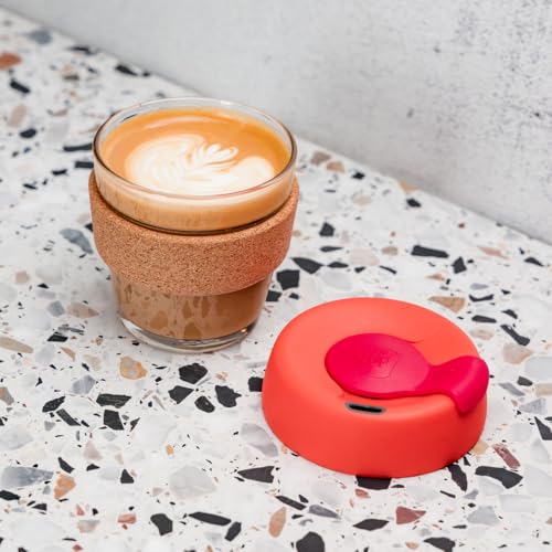 KeepCup كوب القهوة القابل لإعادة الاستخدام KeepCup Brew Cork - زجاج مقسى وفلين طبيعي، M 12oz/340ml - شروق الشمس - Image 5