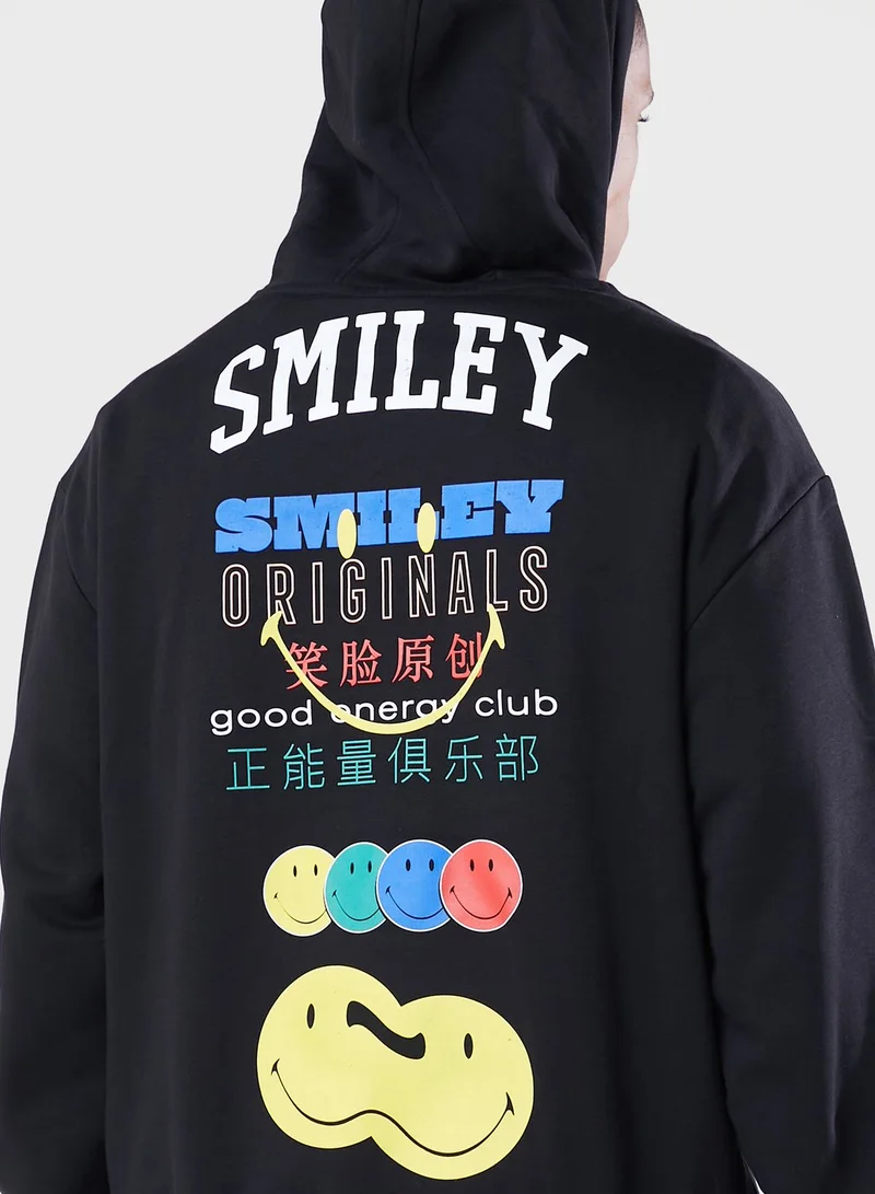NEW ERA Smiley Bp Multi Logo Hoodie