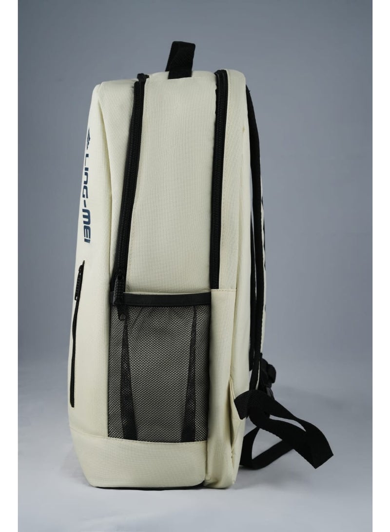LING-MEI BACK BAG LBR2411 White – Spacious, Durable & Lightweight Sports Kit Bag - Image 2