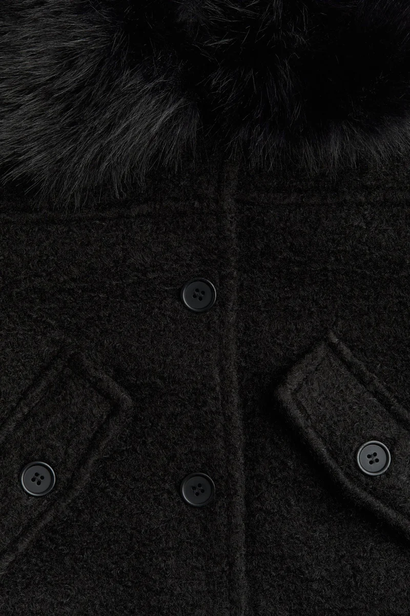 H&M Fluffy-collared jacket