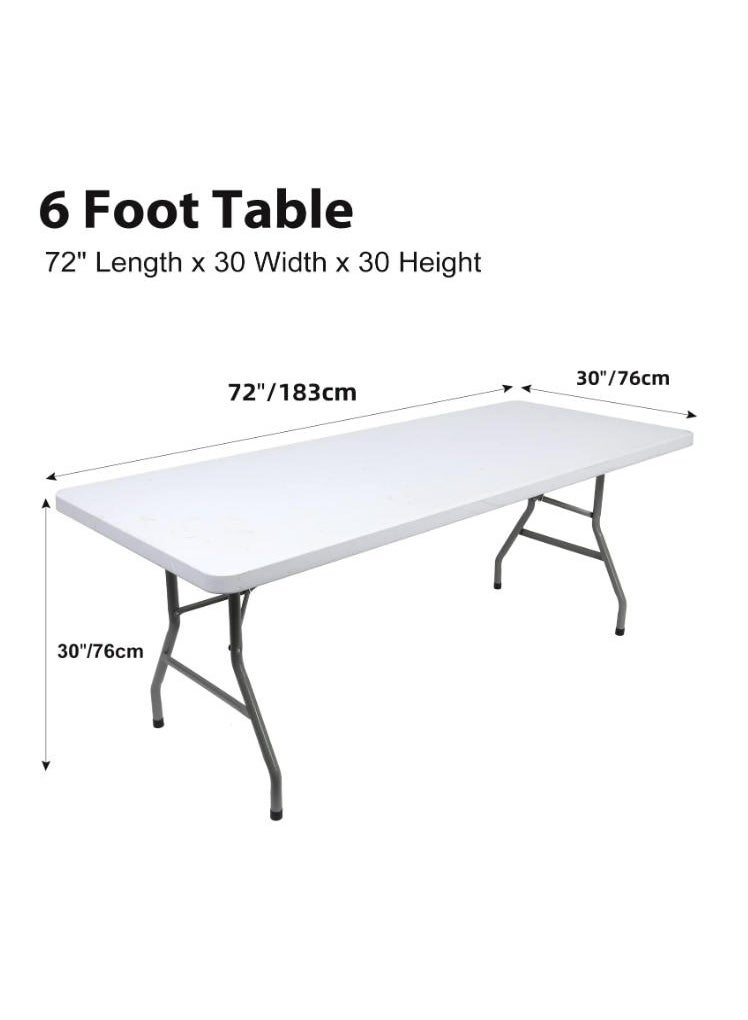 اعاره مفرش طاولة سباندكس، أبيض، غطاء طاولة مستطيل مطاطي بطول 6 أقدام، مفرش طاولة محكم الإغلاق للحفلات والمعارض التجارية وحفلات الزفاف والمناسبات من جميع الأنواع - Image 5