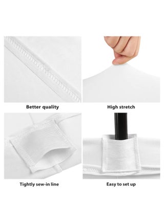 Spandex Table Cloth,White,6ft Table Cover Rectangular Stretch Table Cloth Tight Fit Tablecloth for Parties,Trade Shows,Weddings and Events of All Kinds - view 4