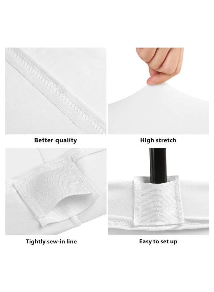 اعاره مفرش طاولة سباندكس، أبيض، غطاء طاولة مستطيل مطاطي بطول 6 أقدام، مفرش طاولة محكم الإغلاق للحفلات والمعارض التجارية وحفلات الزفاف والمناسبات من جميع الأنواع - Image 4