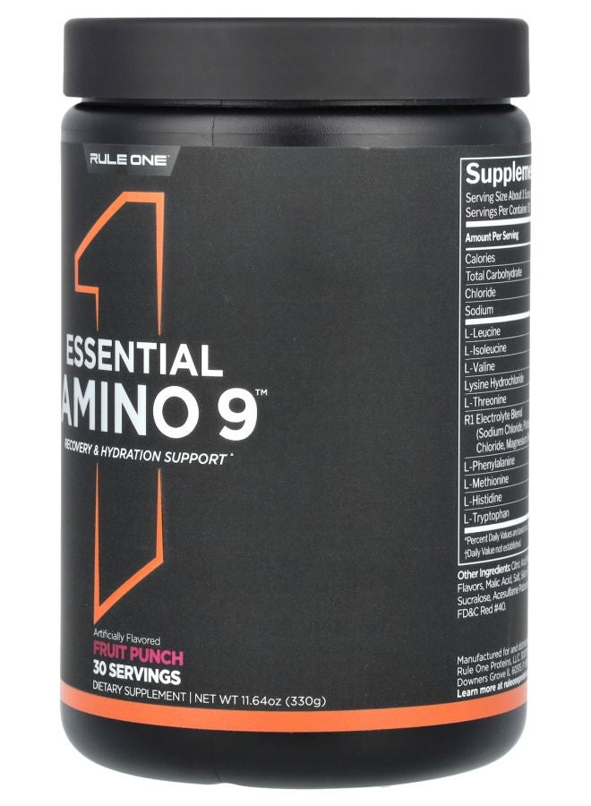 Rule One Proteins Essential Amino 9 Fruit Punch 11.64 oz (330 g) - Image 2