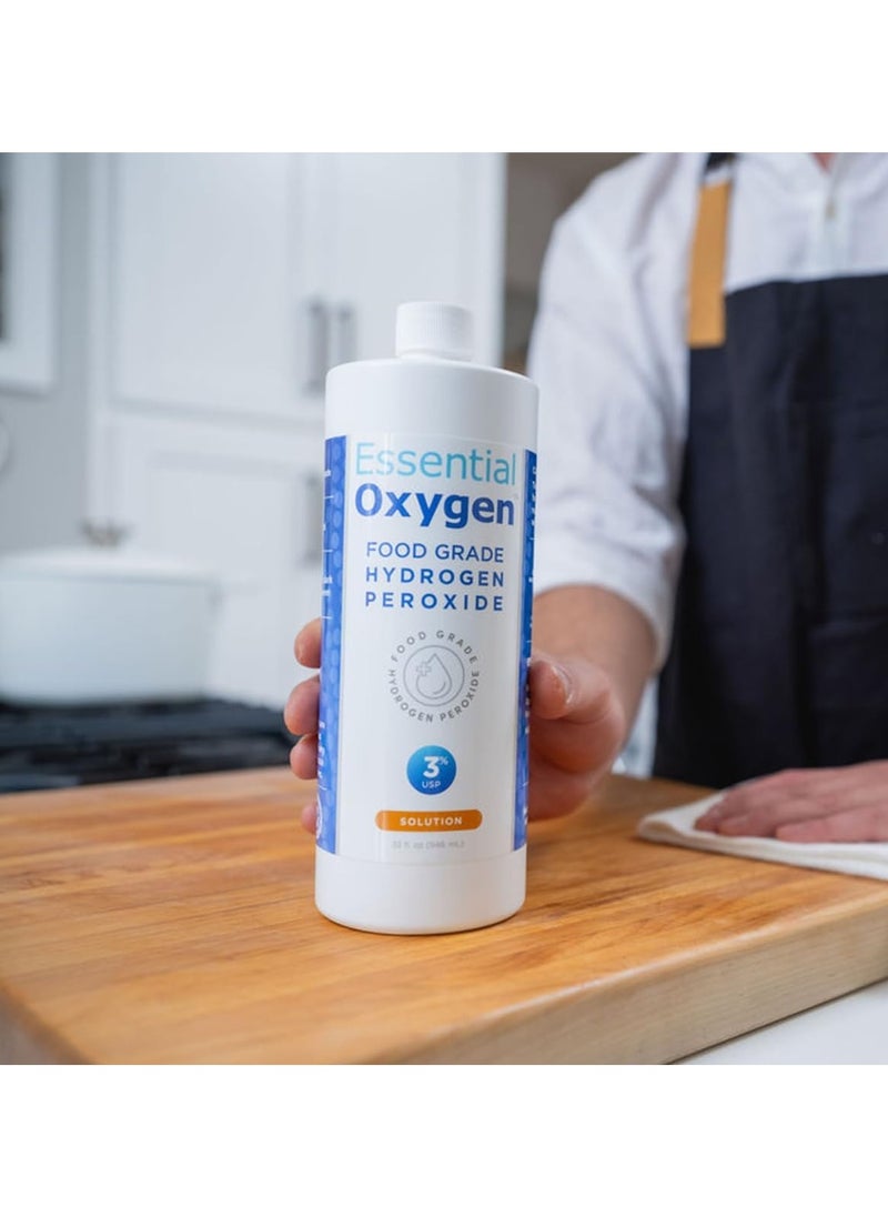 Essential Oxygen Food Grade Hydrogen Peroxide 3% USP, Solution, 32 fl. oz  - Image 3
