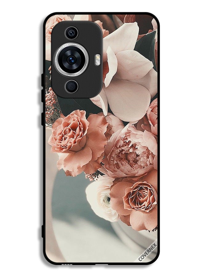 Covernex Huawei nova 12s Protective Case Cover Bouquet Of Beautiful Peach Flowers - Image 1