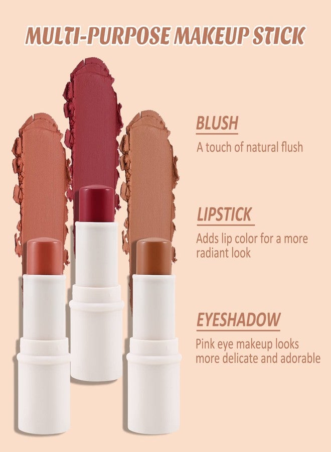 Boobeen عصا بلشر كريمة بوبين، بلشر متعدد الاستخدامات للخدود، الشفاه والعين، لمسة نهائية غير لامعة ملونة للحصول على لون طبيعي، قابل للبناء وخفيف الوزن - Image 3