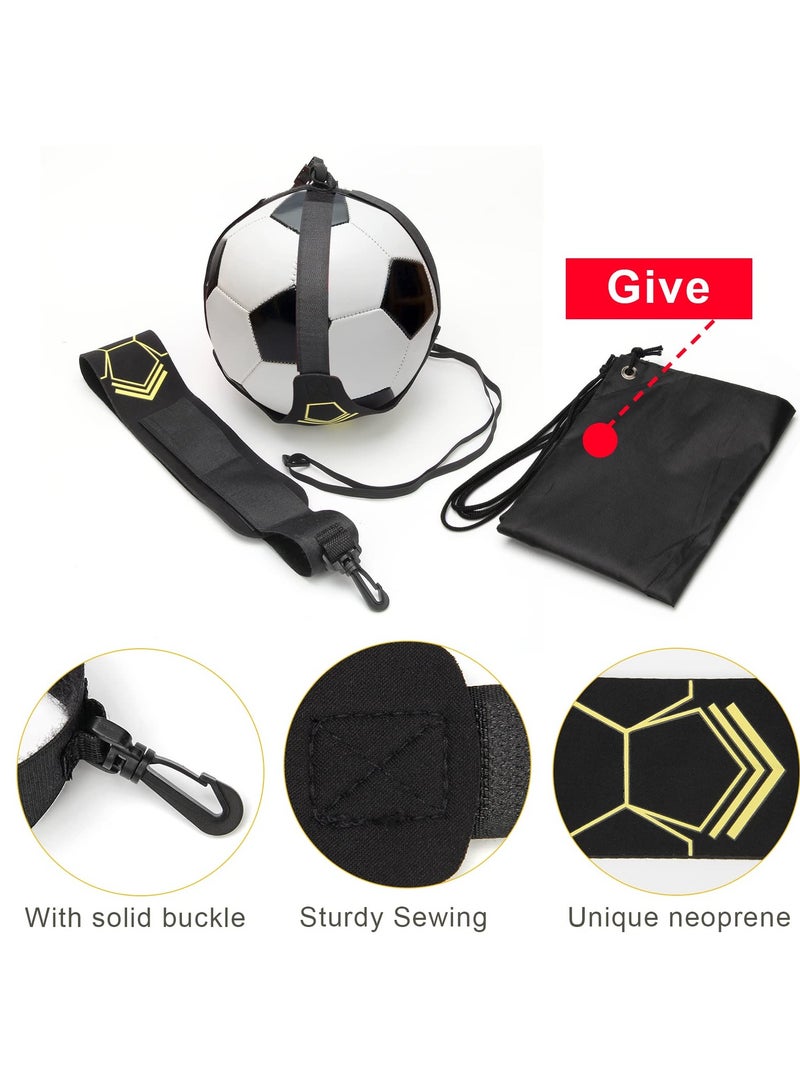 SYOSI Football Kick Trainer Soccer Training Equipment Aid Skills Improvement Solo Practice for Kids Adults Hands Free Universal Fits All Size Footballs  - Image 2