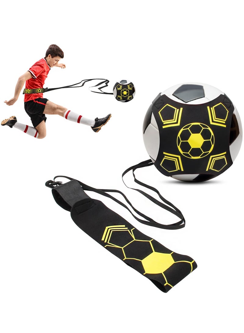 SYOSI Football Kick Trainer Soccer Training Equipment Aid Skills Improvement Solo Practice for Kids Adults Hands Free Universal Fits All Size Footballs  - Image 1