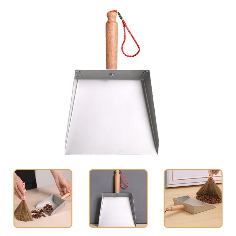 VOSAREA Mini Dustpan Stainless Steel Small Dustpan Portable Short Handle Compact Dust Pan for Workshop Table Desk Key Board - Image 4