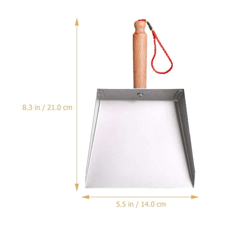 VOSAREA Mini Dustpan Stainless Steel Small Dustpan Portable Short Handle Compact Dust Pan for Workshop Table Desk Key Board - Image 2