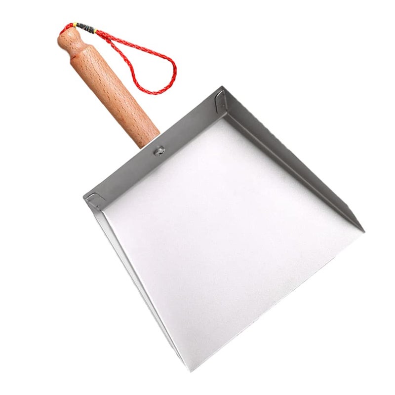 VOSAREA Mini Dustpan Stainless Steel Small Dustpan Portable Short Handle Compact Dust Pan for Workshop Table Desk Key Board - Image 1