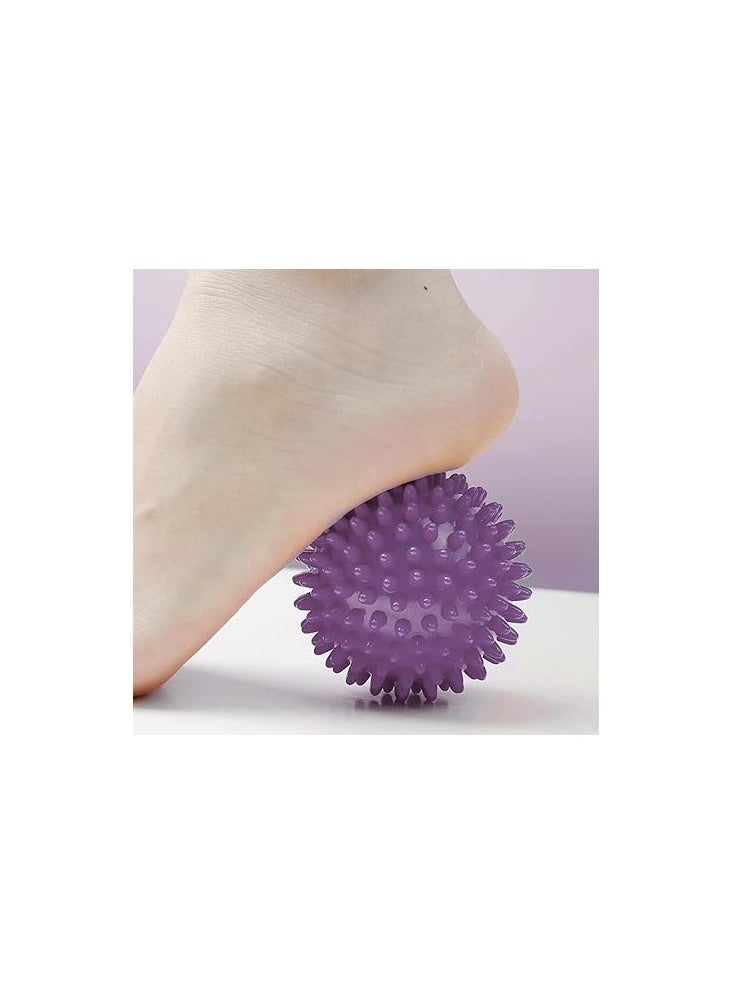 amazing.EGP THE PACK PVC Spiky Massage Ball Trigger Point Sport Fitness Hand Foot Pain Fitness Hand Massage Ball Portable Physiotherapy Ball (7.5CM, PURPLE)  - Image 1