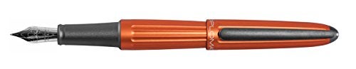 Diplomat - Aero - Fountain Pen in Stainless Steel - Medium - Orange - Resistant and Elegant - High End - 5 Years Warranty - Image 1