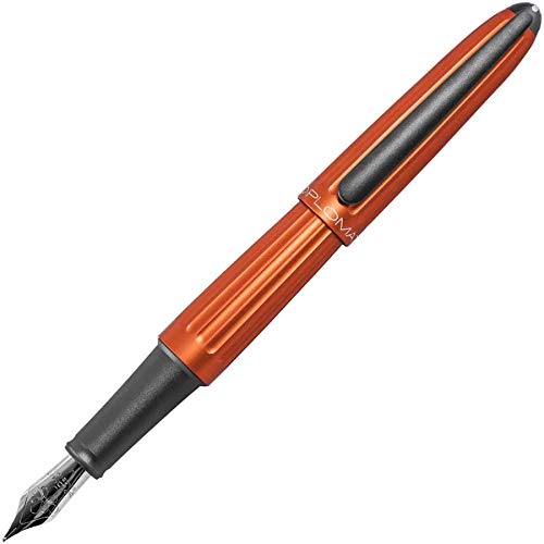 Diplomat - Aero - Fountain Pen in Stainless Steel - Medium - Orange - Resistant and Elegant - High End - 5 Years Warranty - Image 3