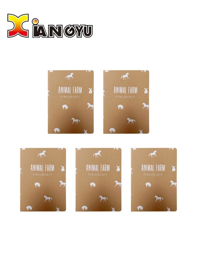 XIANGYU 5-Piece B5 Notebook Fashion Simple Lined Journal Plain Diary Student Planner Cover Printing Of The Animal Farm - Image 1