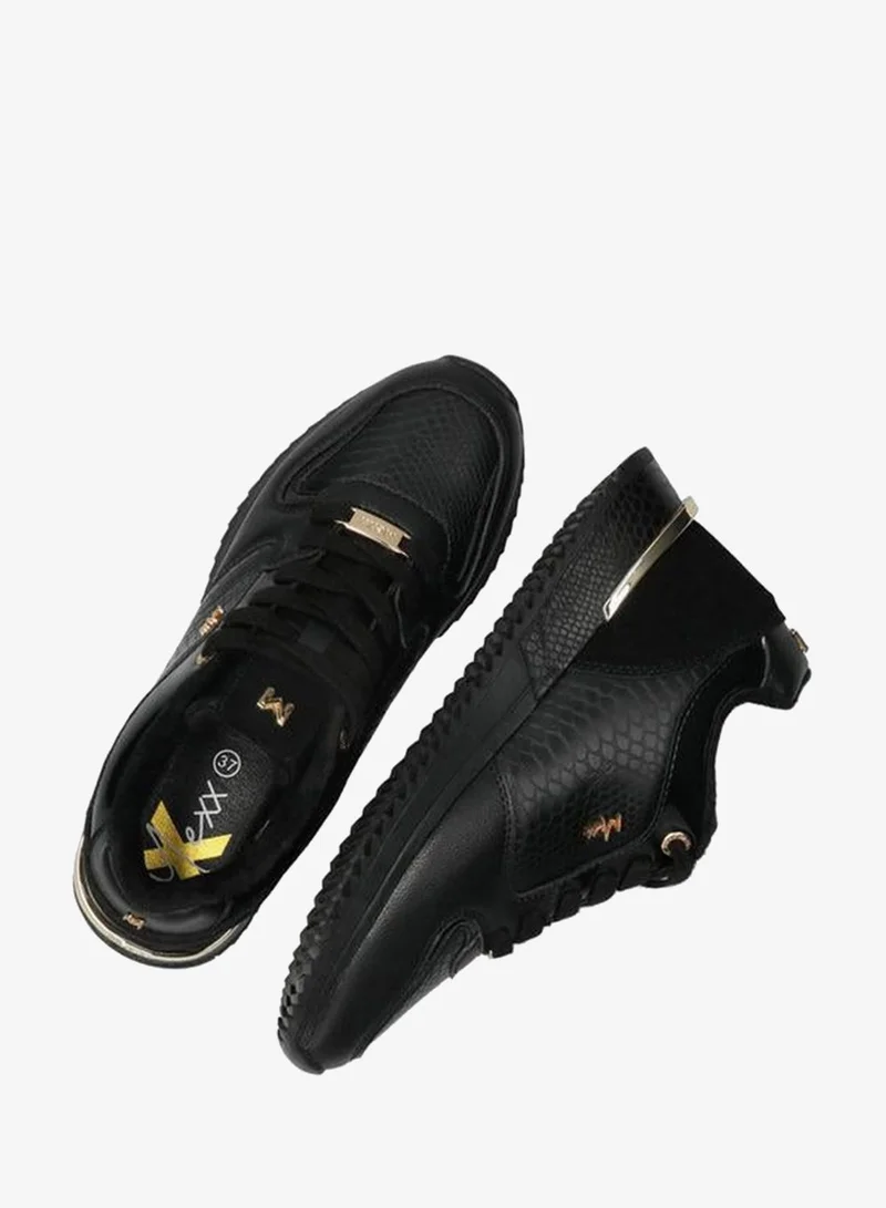 MEXX Textured Sneakers with Lace-Up Closure and Metal Accent