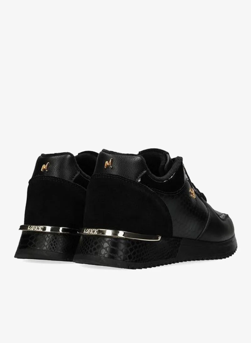 MEXX Textured Sneakers with Lace-Up Closure and Metal Accent