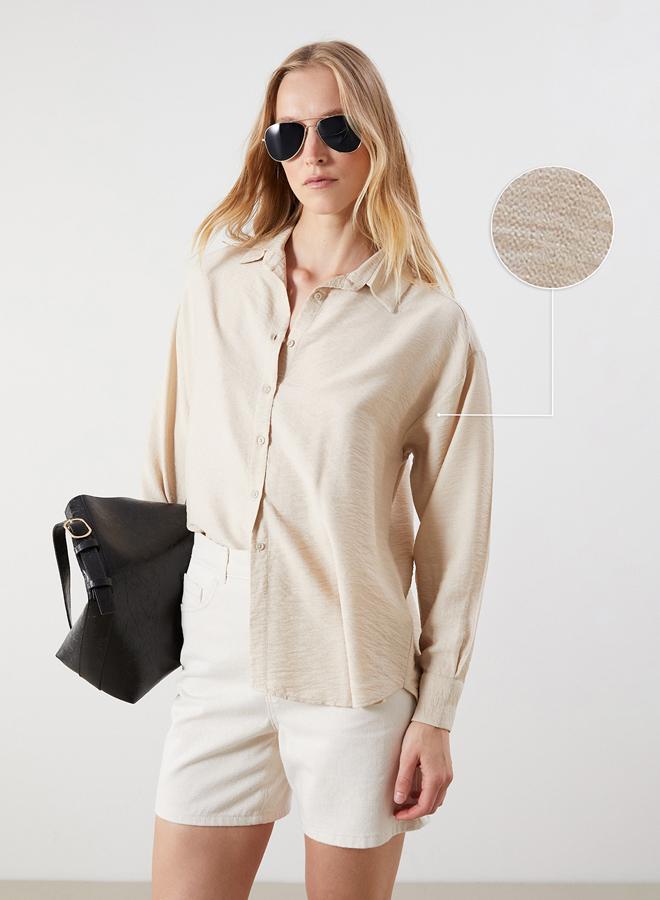LC WAIKIKI Textured Oversize Women's Shirt - Image 1