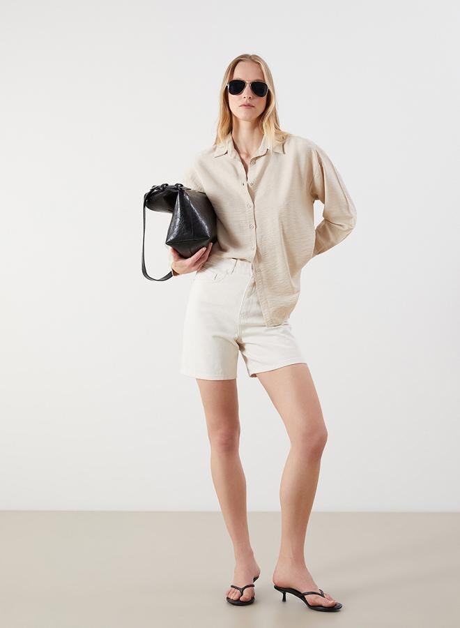LC WAIKIKI Textured Oversize Women's Shirt - Image 2