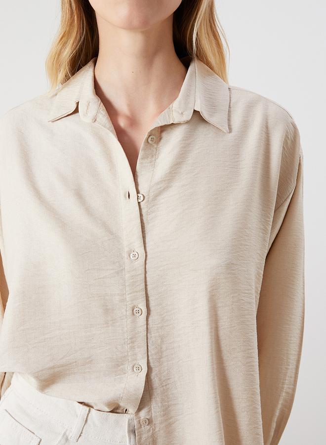 LC WAIKIKI Textured Oversize Women's Shirt - Image 3