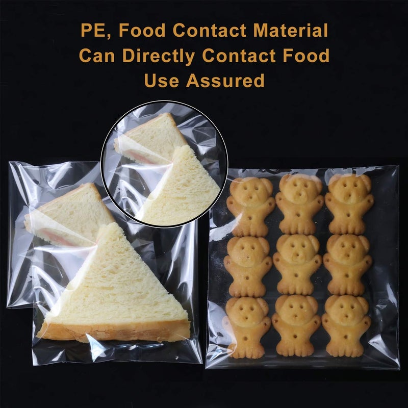 NEOACT 300 PCS 5"x7" Clear Resealable Cellophane Bags Good for Bakery, Candle, Soap, Cookie Poly Bags. - Image 3