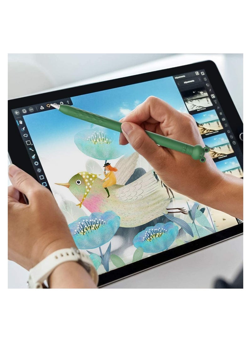 SYOSI Pencil Case Cute Cartoon Soft Silicone Sleeve Cover Accessories for Apple Pencil 1st Generation - Image 5