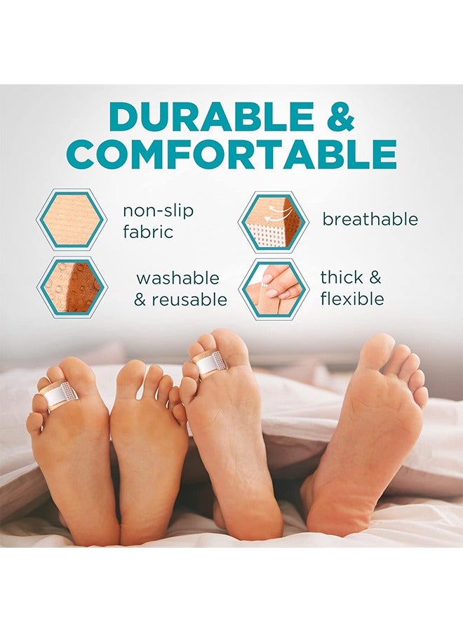 HS 12 Pieces Fabric Hammer Toe Correctors, Hammertoe Straightener, Reusable Toe Buddy Wrap Protective Broken Toe Wraps, Toe Splint For Broken Toe, Crooked Toes, Bent Toes - Image 4