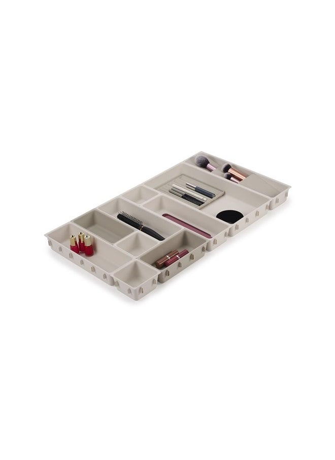 Joseph Joseph Viva - Modular 12-piece Makeup Beauty Drawer Organiser Set, Storage Boxes dividers for makeup, beauty grooming items, cosmetics, hair accessories  - Image 1