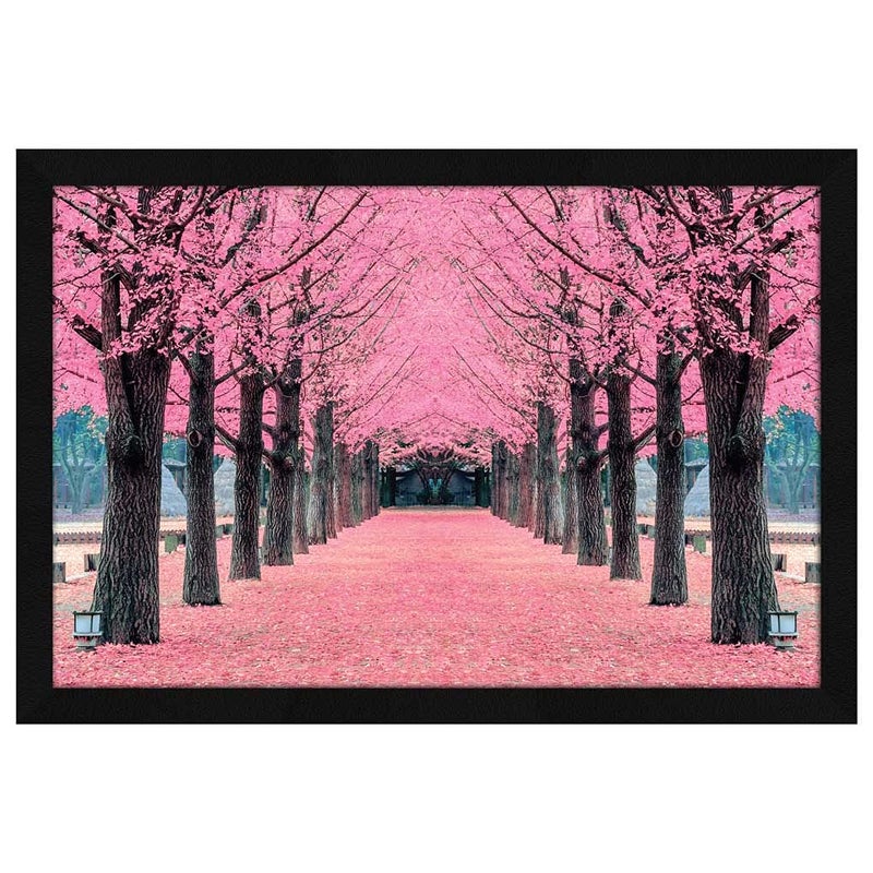 ArtX Paper Trees Nature Wall Art Painting Wall Decor For Living Room Multicolor Floral 125x185 Inches Set of 1