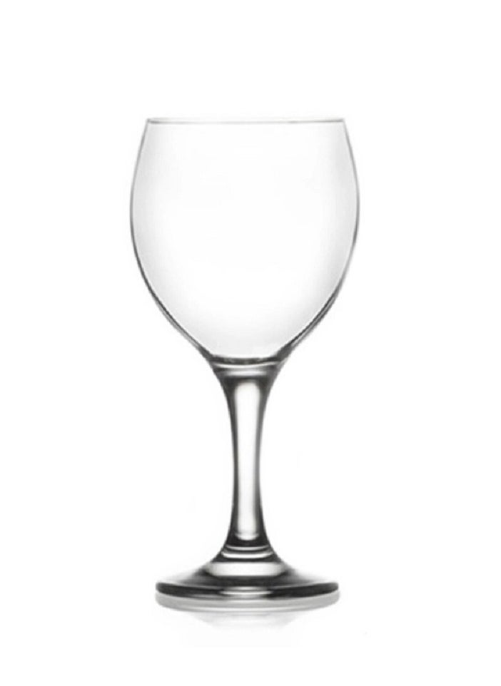 LAV 6 Pieces Misket Wine Glass, 365 Ml - Clear  - Image 1