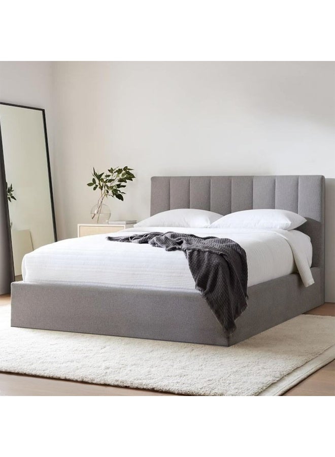 Joints سرير كينج رمادي من خشب إم دي إف ١٦٠×١٢٠×١٩٥ سم - Image 1