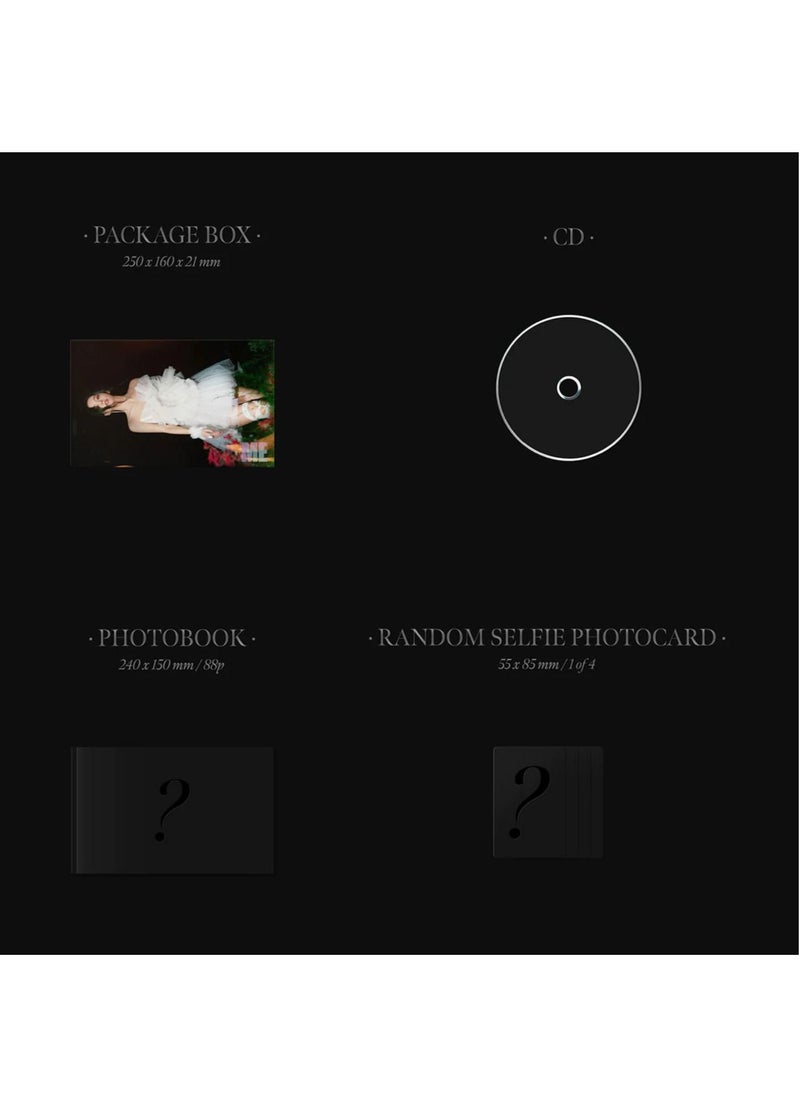 YG Entertainment - Jisoo 1st Single Album Me CD Black Version Including Photobook Selfie Photocard Polaroid Lyrics Book and Bookmark Kpop Music - Image 1