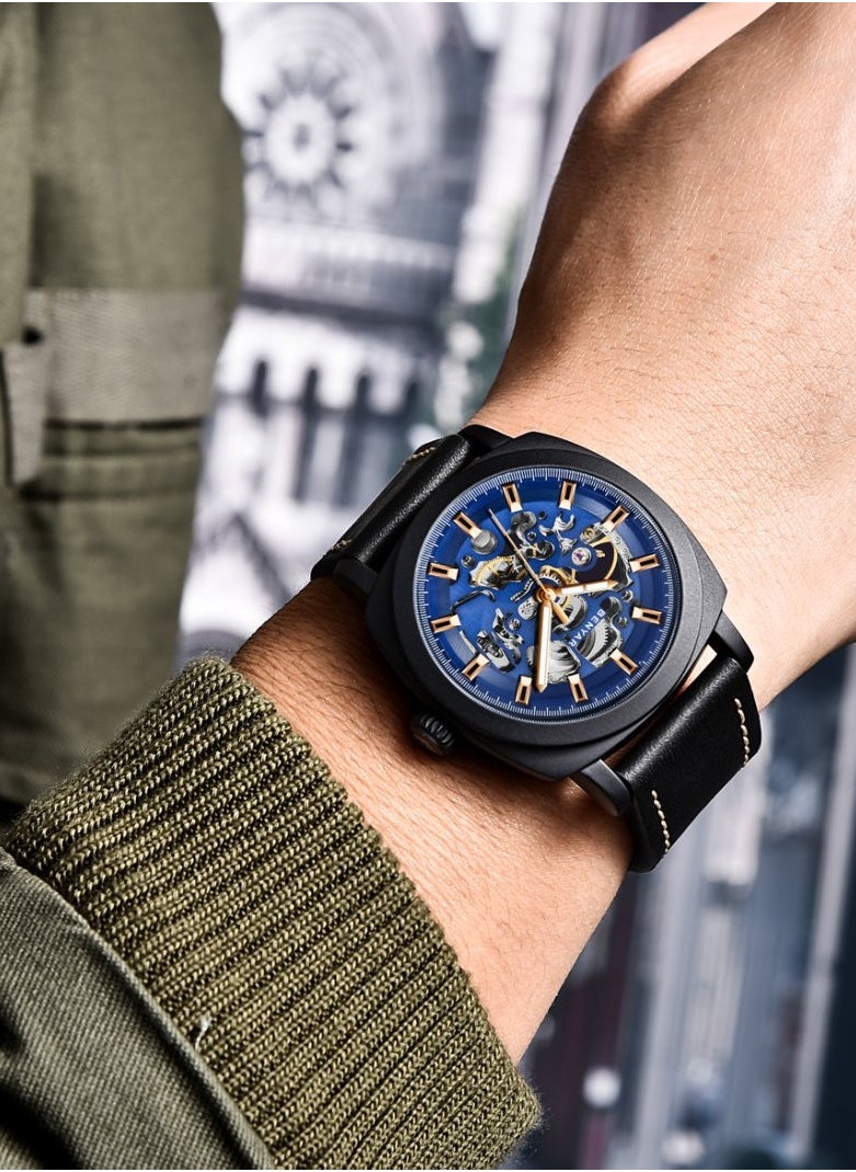 BENYAR Watches for Men Luxury Leather Luminous Water Resistant Automatic Mechanical Wristwatch  - Image 3