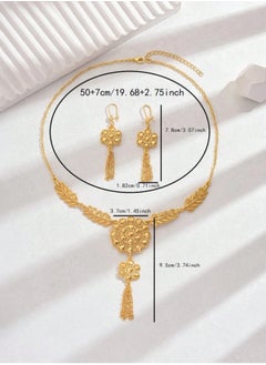 GOLDMAX 21k Gold Plated Necklace & Earrings Jewelry Set For Women  - Image 5