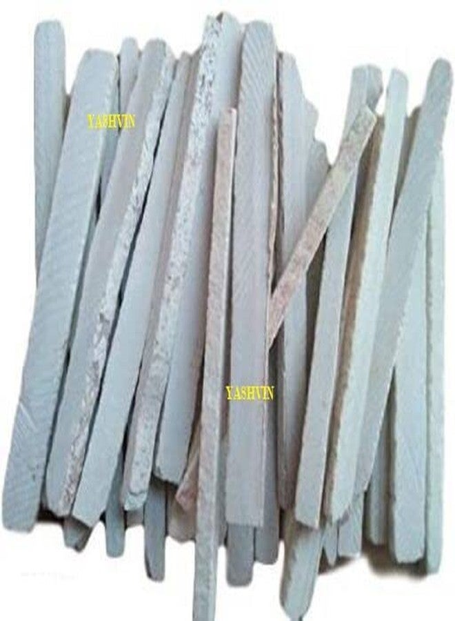 Yashvin® Fun Natural Earthy Slate Bar Natural Limestone Slate Chalk Pencil - Pack of 100 PCS (Saleti Chalk) || @RE10 - Image 1