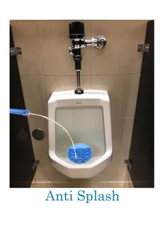 KASTWAVE 5 Pack Scented Urinal Screens Deodorizer with Anti-Splash Bristles, KASTWAVE Men Bathroom Deodorizer Waterless Toilet Anti Splash Urinal for Public Restrooms and Fits Most Brand Urinals (Blue)  - Image 3