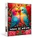 Larkipuzz Sweet Birds Puzzles for Adults 1000 Pieces Colorful Cute Animals Jigsaw Puzzles Rose Flower Hearts Unique Impossible Valentines Day Theme as Art Decor - Image 2
