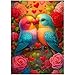 Larkipuzz Sweet Birds Puzzles for Adults 1000 Pieces Colorful Cute Animals Jigsaw Puzzles Rose Flower Hearts Unique Impossible Valentines Day Theme as Art Decor - Image 4