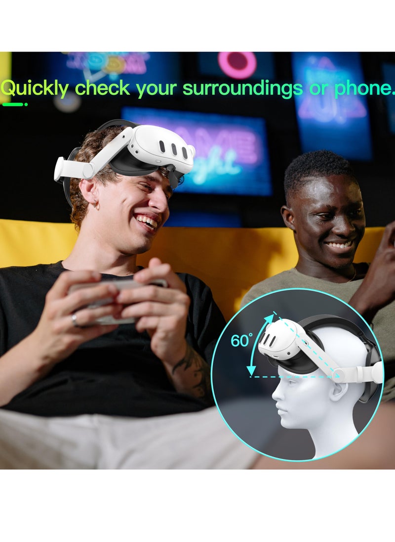 XICEN - Head Strap Compatible with Meta Quest 3/3S, Adjustable Headband Replacement Strap for Oculus Quest 3 - Image 1