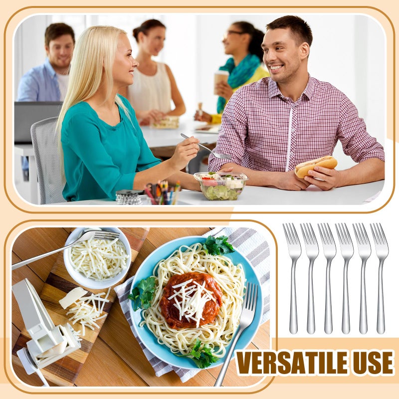 Minatee 200 Pcs Dinner Forks Bulk Set 8 Inches Stainless Steel Metal Forks Silverware Table Cutlery Mirror Polished Salad Flatware for Home Restaurant Kitchen - Image 4