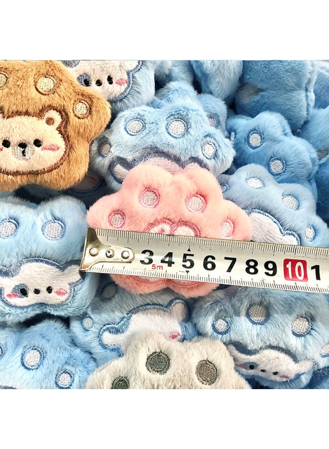 Cute Cartoon Cat's Claw Shape Plush Animal DIY Accessories Decorative Accessories Hat Clothing Accessories Socks Hair Accessories-Specifications:Brown Cat Claw Bear - Image 4