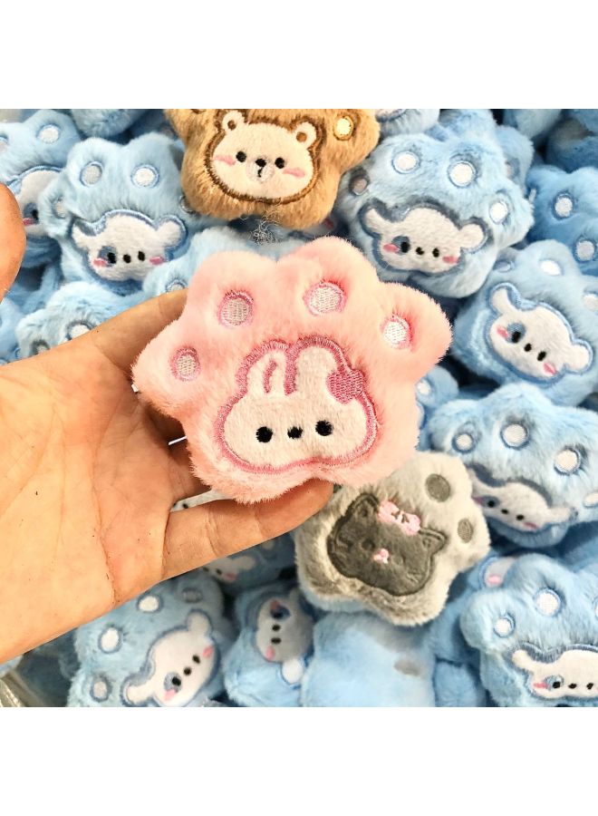 Cute Cartoon Cat's Claw Shape Plush Animal DIY Accessories Decorative Accessories Hat Clothing Accessories Socks Hair Accessories-Specifications:Brown Cat Claw Bear - Image 2