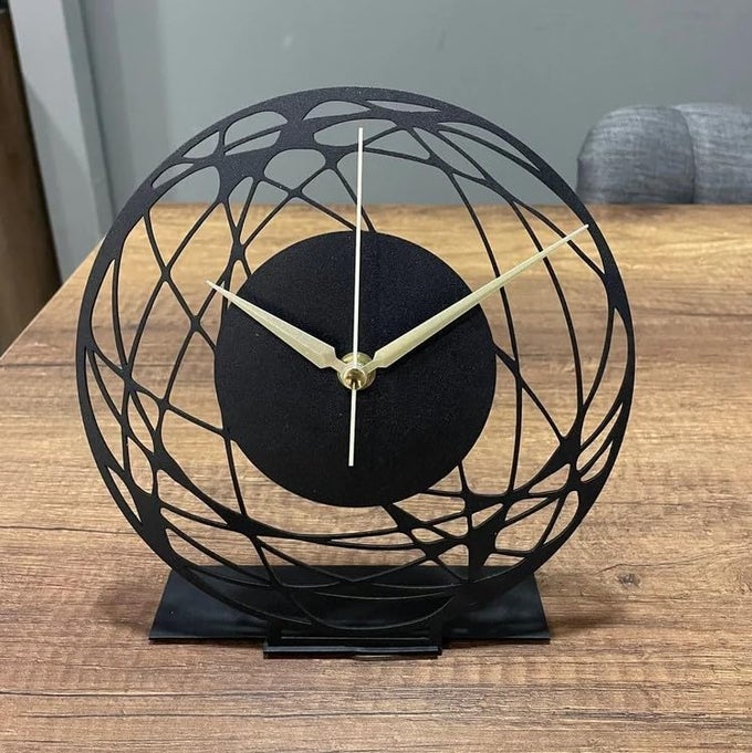 METAL TABLETOP DESK CLOCK OFFICE CLOCK DECOR ABOVE DESKTOP CLOCK OFFICE GIFTBUSINESS GIFT IDEASILENT METAL DESK CLOCKSHELF CLOCK DECOR BLACK REPIDO 20CM