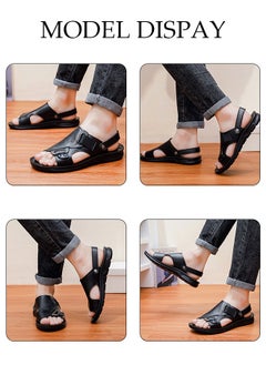 DUNISO Men's Sandals Lightweight Slide Sandal with Non-slip Soles Thick Sole Beach Sandal Open Toe Breathable Slip-on Sandal House Flat Sandal for Indoor and Outdoor  - Image 2