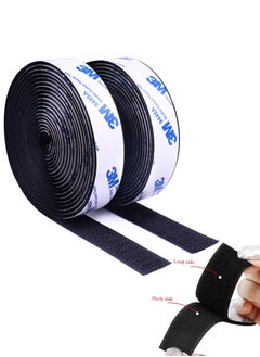 2 Pcs Strong Sticky Tape, Waterproof Velcro Tape Strips, Heavy Duty Double Side Mounting Tape, Suitable for Organizing Window Screens, Power Strips, Picture Frames, and More Uses