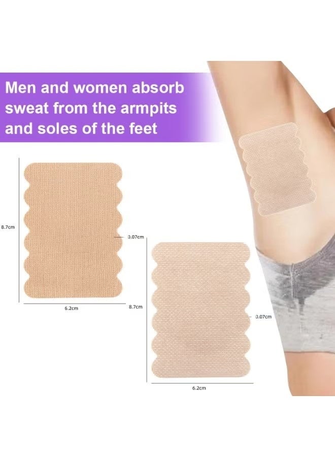 LUBUFAN Underarm Sweat Pads, 20 Pcs Disposable Underarm Sweat Pads, Invisible Self-Adhesive Cotton Absorbent Armpits Antiperspirant Stickers, Dress Shields, Enhanced Anti Sweat Protection (Elastic Fabric) - Image 2