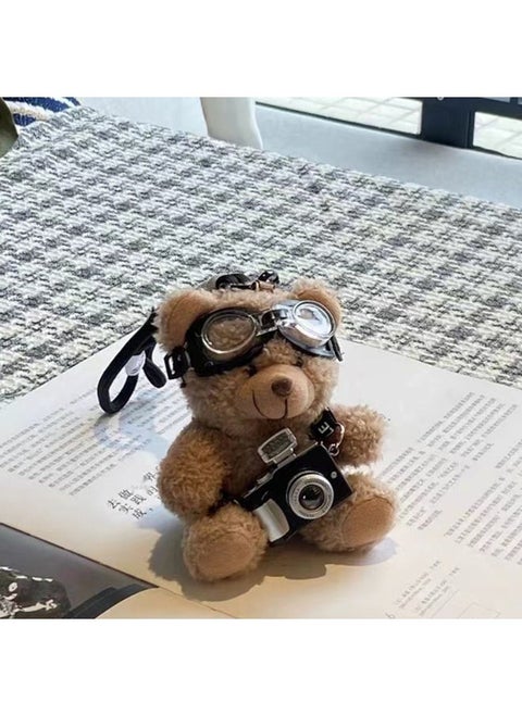 Original Camera Bear Keychain - Creative Plush Toy Keyring