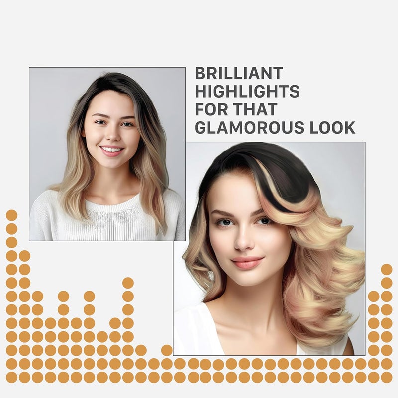 Streax مجموعة تمييز شعر ستريكس HC لون شعر أشقر نابض 180 جرام 12 جرام صندوق - Image 5